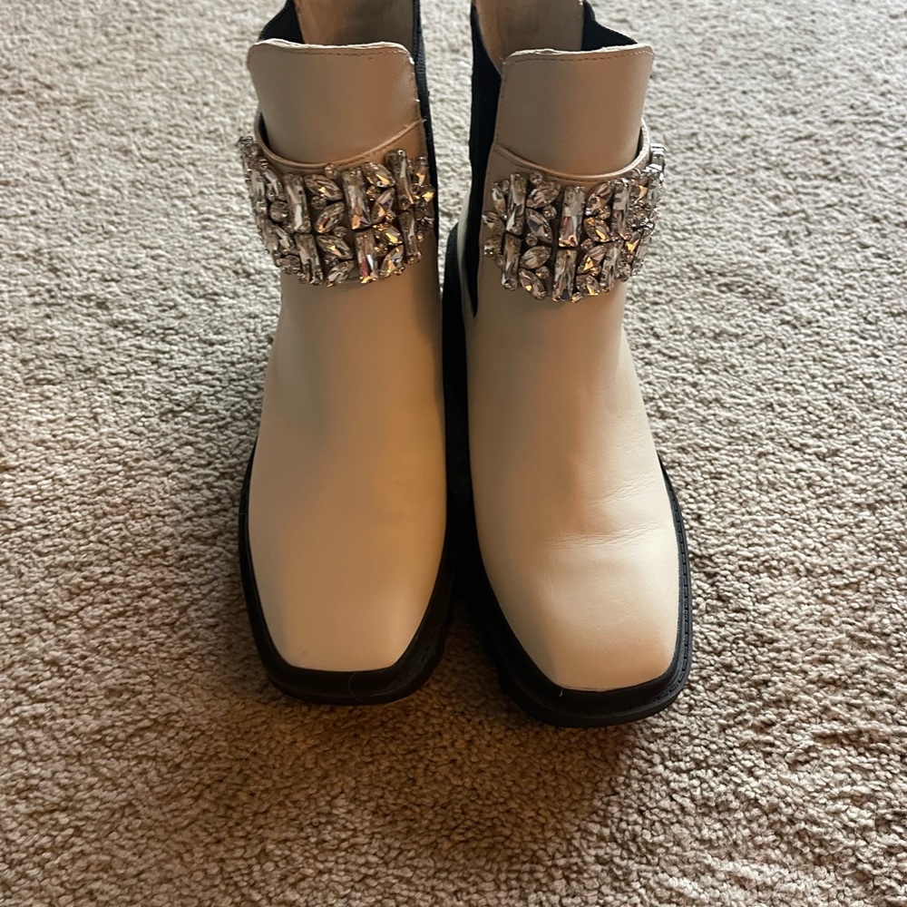 Karl Lagerfeld booties with bling